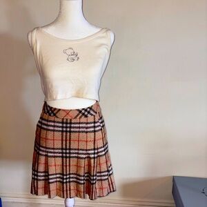 Burberry Catia Vintage Check Boucl Miniskirt with Pockets